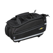 Topeak MTS TrunkBag EX front view showing pockets and reflective strip benefit visibility