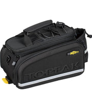 Topeak trunkbag front view showing compact storage and sturdy attachment benefit