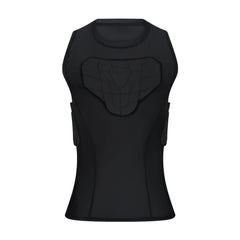 Topeter front view youth padded shirt showing chest protection and secure fit