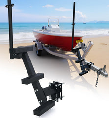 Toplamper front view assembled three-step ladder showing stable platform benefit