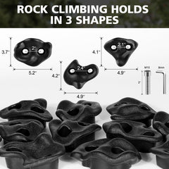 TOPNEW climbing holds mounted on outdoor playset showcasing weather resistance