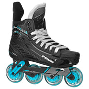 TOUR Code DK9 front view showing sleek black hockey boot and low weight benefit
