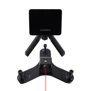 Tower Golf front view of alignment stand showing sturdy injection molded nylon and secure R10 placement benefit: stable readings