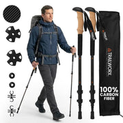TRAILWORX front view of two assembled poles showing compact lightweight design for easy carrying