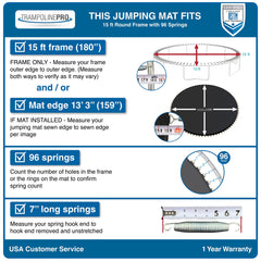 Trampoline Pro reinforced edge close-up showing durable hem and strength