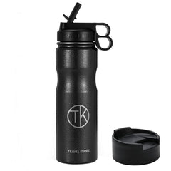 Travel Kuppe front view showing bottle and clear branding, durable look