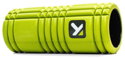 TRIGGERPOINT GRID 1.0 front view showing lime roller and patterned surface for effective recovery