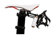 TriSeven front view of saddle bottle holder showing compact aerodynamic benefit