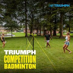 Triumph Sports pole and net close-up showing regulation height and stable tension