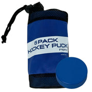 TronX front view of blue 4oz mite puck showing regulation dimensions and visibility benefit