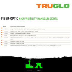 TRUGLO installed on Glock high slide demonstrating fast sight alignment and fit