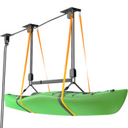 TRUSOON front packaging showing complete kayak hoist kit and benefits