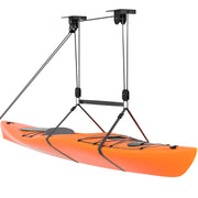 TRUSOON front packaging showing hoist kit and included hardware for easy installation