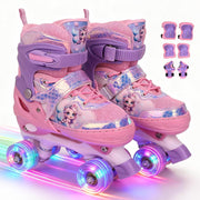 TSNRRTV mermaid roller skates front view showing fit and mermaid design for imaginative play