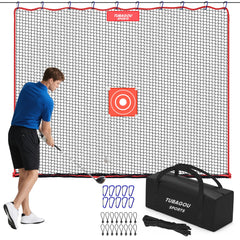 TUBAGOU front view of practice net showing full coverage and portability benefit