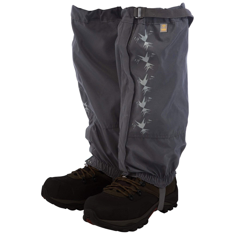 Tubbs gaiter front view showing full-length protection and easy fit