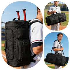 TUGUAN shoe compartment open separates cleats keeping main gear clean and ventilated