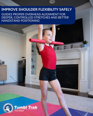 Tumbl Trak used under shoulders during handstand practice for feedback