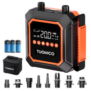 Tuomico front view of pump showing compact design and portability benefit