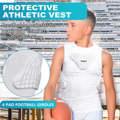 TUOY youth baseball catcher wearing shirt demonstrating protection during play