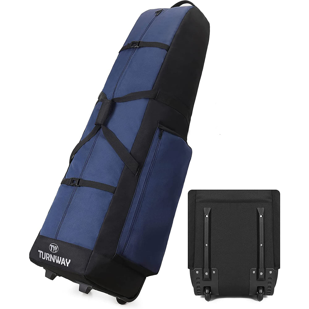 TurnWay front view of blue travel bag showing roomy protection and easy transport