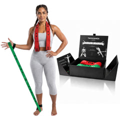 Two8 Bands front packaging showing band set and app access for convenient workouts