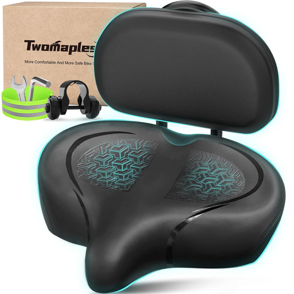 Twomaples front view oversized seat showing wide cushion and comfort benefits