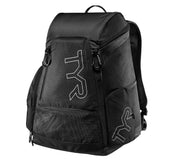 TYR Alliance Backpack front view showing pockets and sleek profile for organized travel