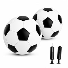 U&C Planet front view of both black and white size 5 balls showing ready-to-play set and value