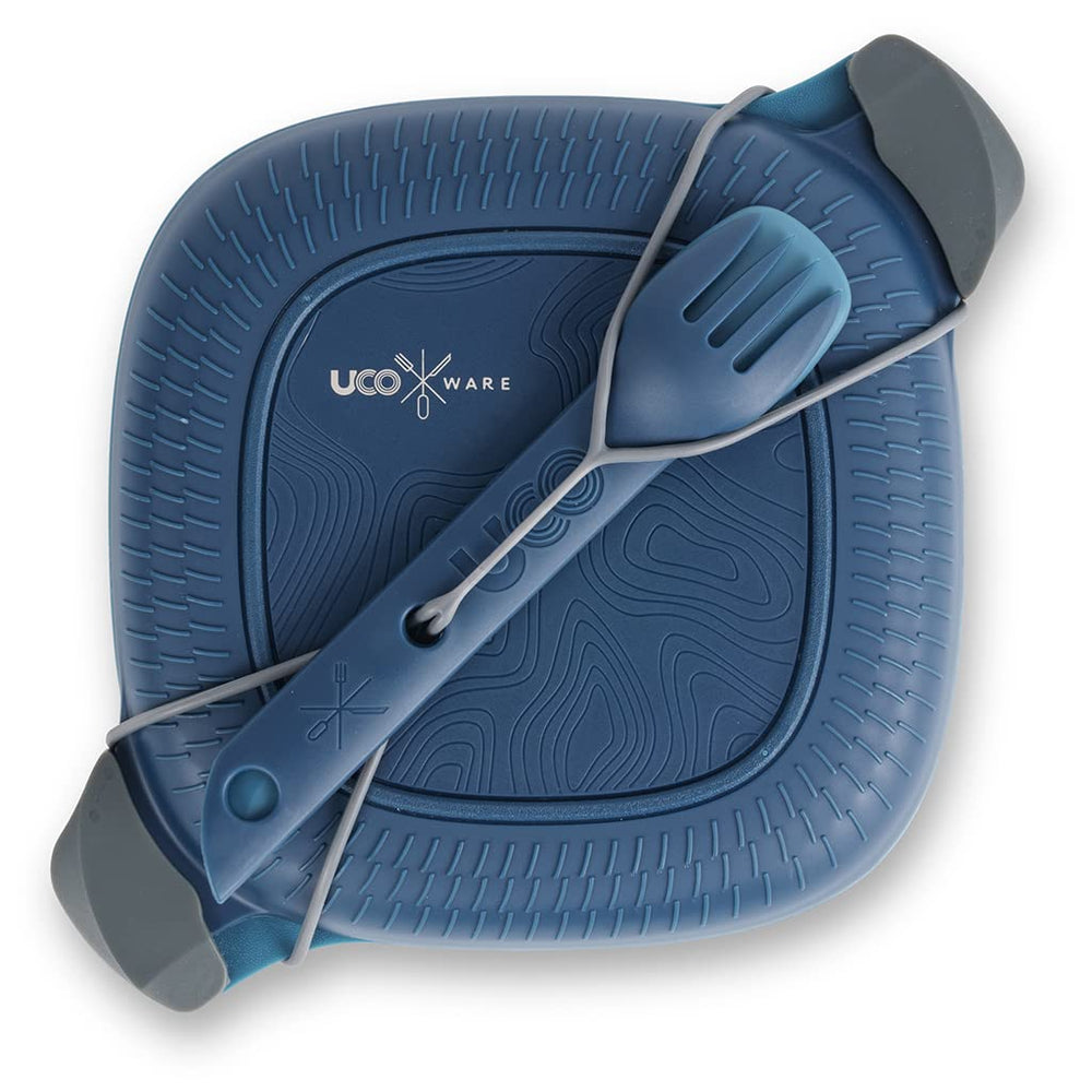 UCO mess kit front view showing compact recycled set and neat nesting benefit