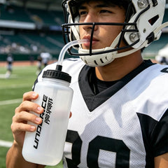 UICE easy-squeeze bottle body detail, secure grip for sweaty hands