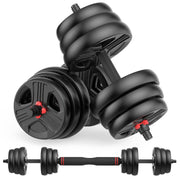 UKEEP front pair view showing compact convertible dumbbells for space-saving workouts