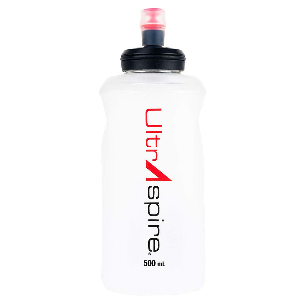 Ultraspire softflask front view showing compact shape and easy filling benefit