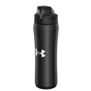 Under Armour front view bottle showing durable stainless steel and easy-grip loop for travel