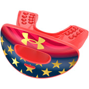 Under Armour Armour Air front view showing lip shield and instant-fit benefit