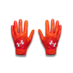Under Armour gloves front view showing fit and glossy logo for confident performance