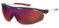 Under Armour front view showing matte black white frame and sporty look