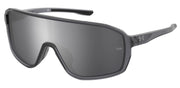 Under Armour front view of shield sunglasses showing bold coverage and comfort