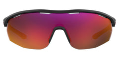 Under Armour lens close-up revealing infrared accent and glare reduction