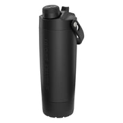 Under Armour SpeedFlip bottle front view showing sleek black finish and portability benefit