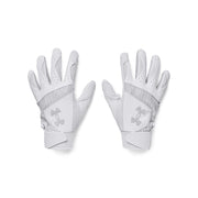 Under Armour Yard 9 front view showcasing white pair and adjustable wrist support for secure fit