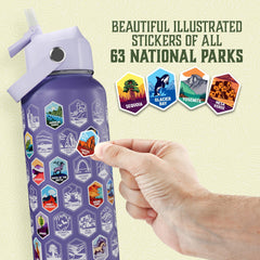 Underdog Games sticker sheet close-up with waterproof park art for tracking visits