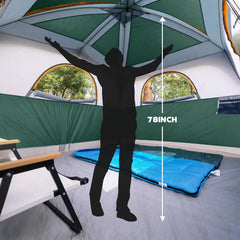 unp two people erecting tent quickly for fast campsite setup