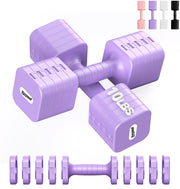 Upspeed adjustable dumbbell front view showing set and compact storage benefit