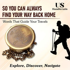 US HANDICRAFTS wooden box showing brass anchor inlay for nautical decorative appeal