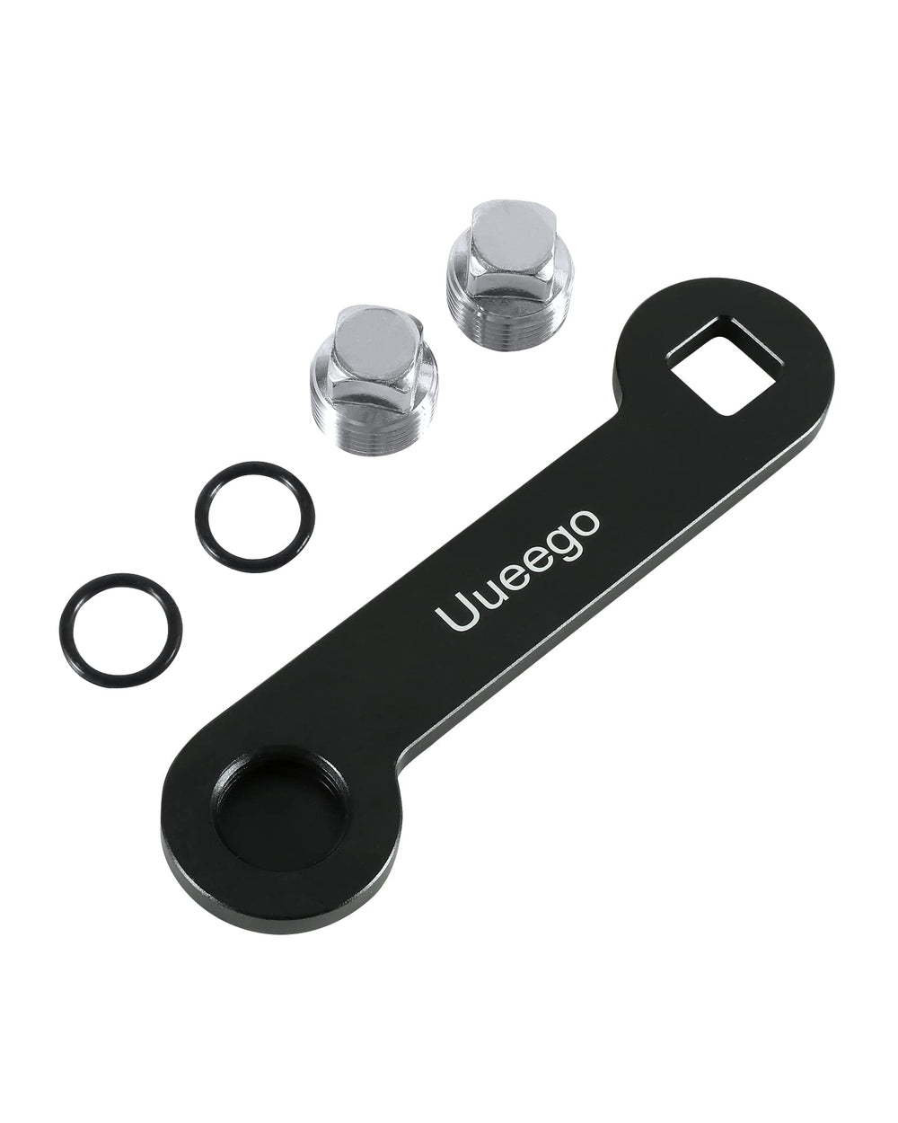 uueeGo wrench front view showing durable anodized finish and drive options, easy maintenance