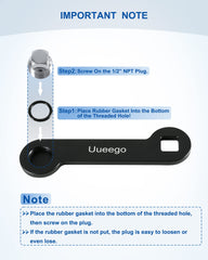 uueeGo wrench held in hand to show compact size and lightweight aluminum construction