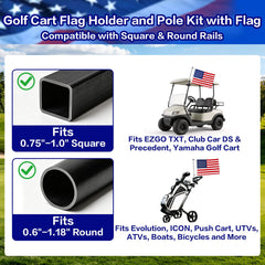 Vaccitect double-sided embroidered USA flag showing bright colors