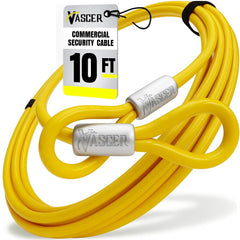 Vascer front view of packaged 10 ft cable showing heavy-duty finish and readiness