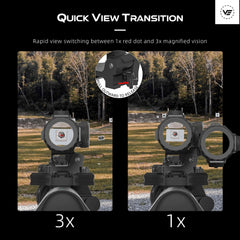 Vector Optics close-up of fully multi-coated lens improving brightness and clarity